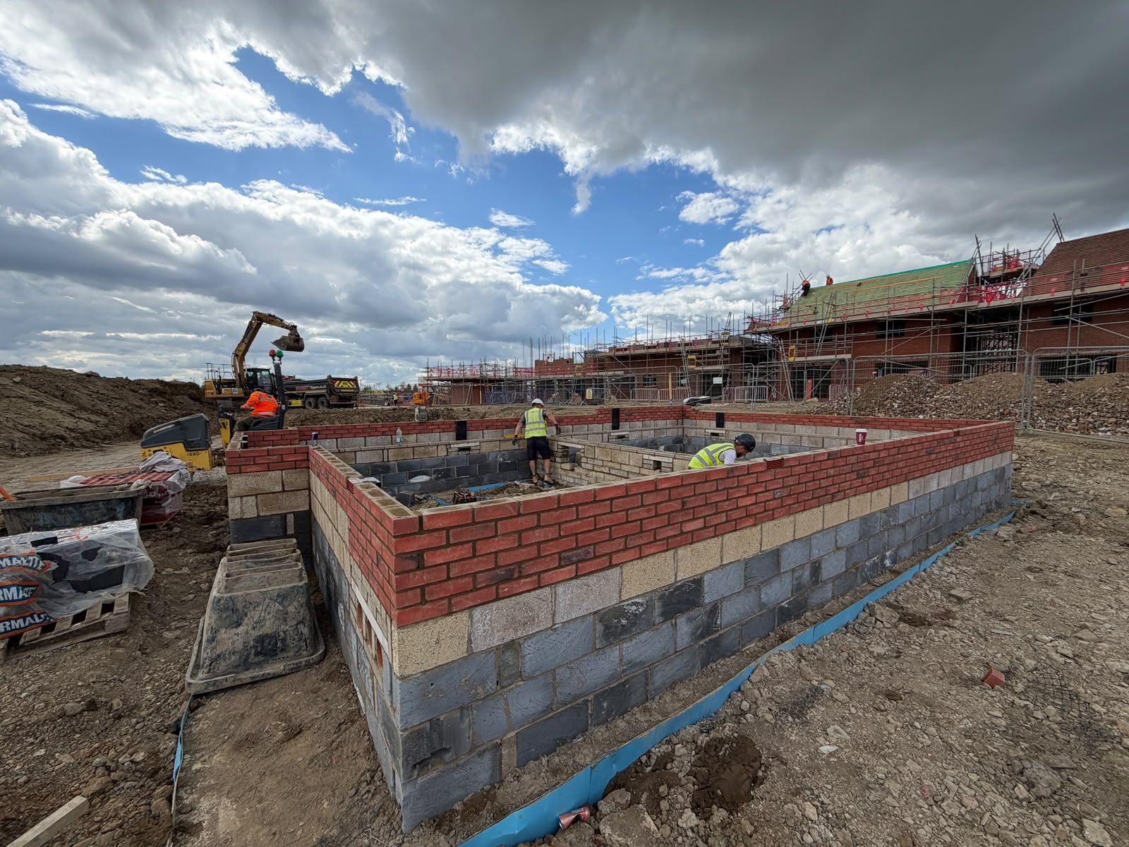 Substructure brickwork and footings on a new-build development by Cozma MD